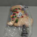 Percozzi Labrador Dog Christmas Tree Topper with Glitter Star,Lights, Scarf Xmas Tree Ornament Puppy Winter Holidays Home Decoration Wreath Attachment Doggie Lover Gift Ideas