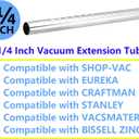 1.25 Inch (32mm) Telescopic Vacuum Extension Wand Stainless Steel Metal Tube Compatible with 1-1/4" Vacuum Accessories, Fits Select Shop Vac & Other Standard Vacuums