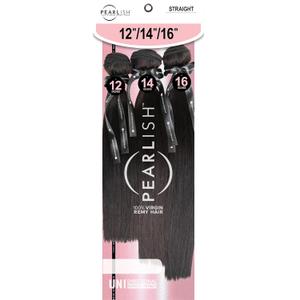 Sensationnel Pearlish multi bundle - straight deep pearl conditioned 15a soft remy beauty supply sew in or glue on human hair layered lengths (18 20 22 inch, NATURAL/BLACK)