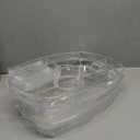 Ice Tray Server - Party Serving Container with Lid, Divided 4-Compartment Fruit Platter, Built-in Chill Feature, Fresh-Keeping Function, Buffet Display Tool, Fridge Use for Salad Shrimp Dessert