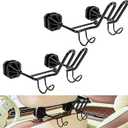 2-Pack Truck Hard Hat Holder, Multi-Functional Accessory with Three Extra Hooks, Perfect for Storing Hard Hats, Safety Vests, Tool Bags and Cowboy Hat