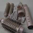 T3 Aire 360 Multi-Styler & Blowout System, Rapid Drying Hair Dryer, Ceramic Curling Attachments, Oval Brush & Drying Concentrator | Blowouts & Long-Lasting Curls (Satin Blush/Gold)