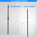 FITKIT Door Sliding Anchor Straps with Movable Multi Points for Resistance Bands & Suspension Straps, Workout Wall Attachment for Home Gym, Fits 6-8 ft Doors