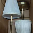 Cordless Mini Lamps Gold,3000 mah Battery Operated Lamp,3 Color Temperature Dimmable Table Lamp,Small Rechargeable Table Lamp Fabric,Aesthetic Small kitchen Lamp for Counter,Dinner (Gold,2 Pack) (Gold-9.8 inch-2pack)