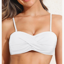 Tempt Me Women Twist Bandeau Bikini Top Strapless Swimsuit Top Only Size L