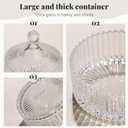 Teenitor Powder Puff 5.5" Extra Large Powder Puff and Container, Dusting Powder Container with Puff, Glass Crystal Powder Container for Body Powder Puff Pink