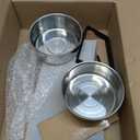 Elevated Dog Bowls for Small Medium Wood Dogs Raised Bowl Stand with 2 Stainless Steel Deep Dog Food and Water Bowls, Anti Vomit, Non-Slip Feeding Dishes(Tilted3 inches in Height, 40oz