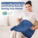 Comfytemp Extra Large Heating Pad for Back & Period, 33''x 17'' King Size FSA Eligible Pack, Birthday Gifts for Women Men Mom Dad & Mother Day Gift, HSA Electric XL Heat Wrap for Body, Washable, Blue
