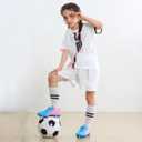 brooman Kids Firm Ground Soccer Cleats Boys Girls Athletic Outdoor Football Shoes