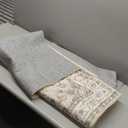 Entryway Washable 3x10 Runner Rug: Oriental Low Pile Rugs for Kitchen Hallway Distressed Stain Resistant Carpet for Bedroom Medallion Non Shedding Floor Mat For Bathroom Dining Room (3x10,Cream/Beige)