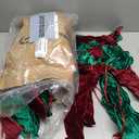 Soulchen 8 Pcs Large Velvet Bows for Mantle Decoration 13 x 21.7 Christmas Red Green Bows Fluffy Elegant Wreath for Staircase Home Xmas Tree Indoor Outdoor Fireplace Mantle Holiday Party Decorations