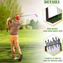 Lenwen Wooden Golf Putter Stand Golf Club Holder Stand Wooden Display Rack Floor Display Rack Club Organizer for Storage Sports Indoor Home Office Simulator Garage