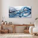 YDYSUNE Blue Abstract Wall Art Modern Canvas Wall Paintings Abstract Artwork for Living Room Pictures for Bedroom Wall Decor Office Home Decor 24x48 IN