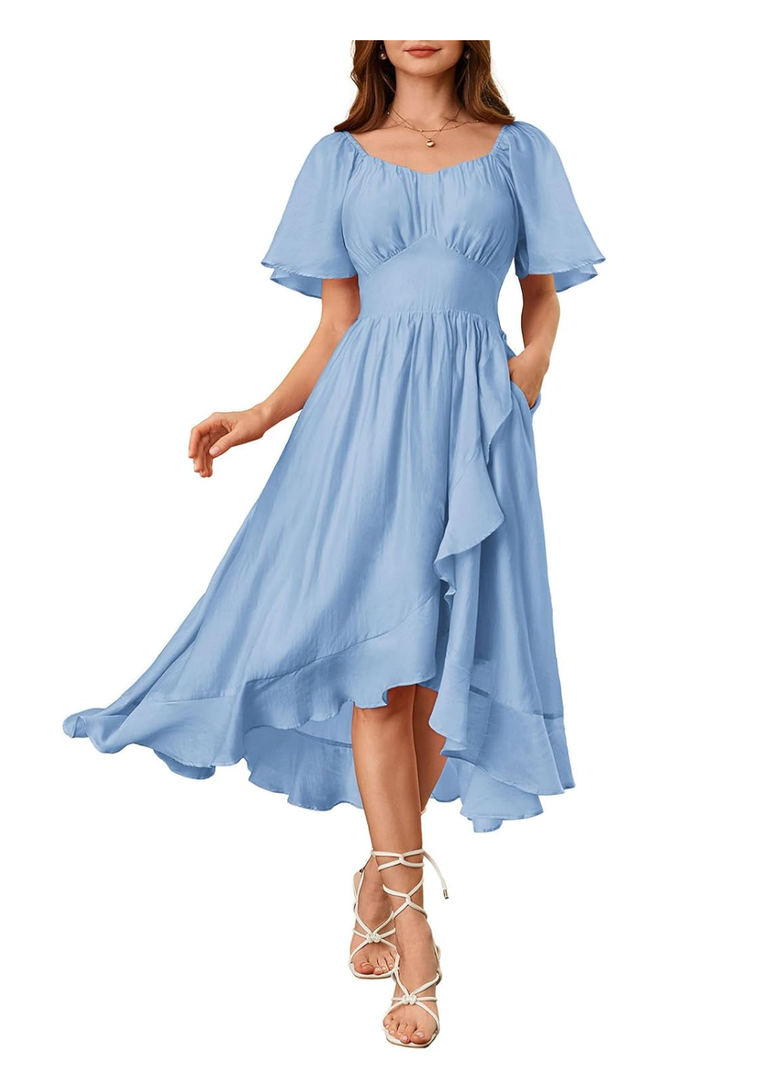 Scarlet Darkness Renaissance Dress for Women Cottagecore Corset Dress Formal Dresses, XL, Light Bluue