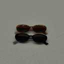 Miyya Old Money Polarized Oval Sunglasses 2025 Edition, UV400 Protection, Feather-Light Fit & Trendy Colors (Black/Leopard Beige)