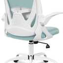 Primy Office Chair Ergonomic Desk Chair with Adjustable Lumbar Support and Height, Swivel Breathable Desk Mesh Computer Chair with Flip up Armrests for Conference Room（Light Blue）