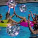 12 Pack 12 Inch Glow in The Dark LED Beach Ball Jumbo Confetti Glitters Inflatable Ball Swimming Pool Game for Party Pool Summer