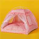 Cat Princess Bed Tent House - Kitty Cute Beds Indoor,Small Dog House Indoor/Outdoor Cave Nest Bed Small Dog Tent for Cat,Puppy Tents (19.6"x19.6"x17.7"/Pink)