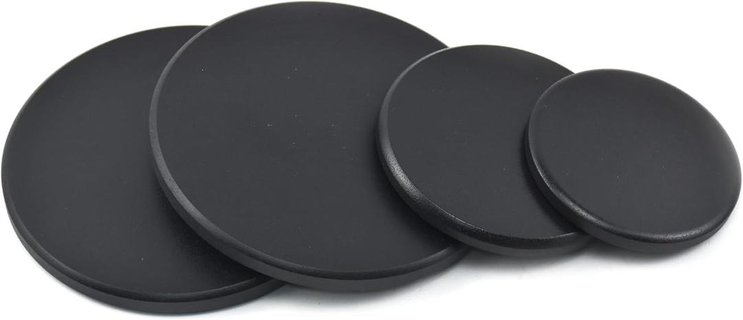 Gas Stove Burner Caps W10881749 for Whirlpool 4 Pack Includes 2 Large 1 Middle and 1 Small Cap Flat