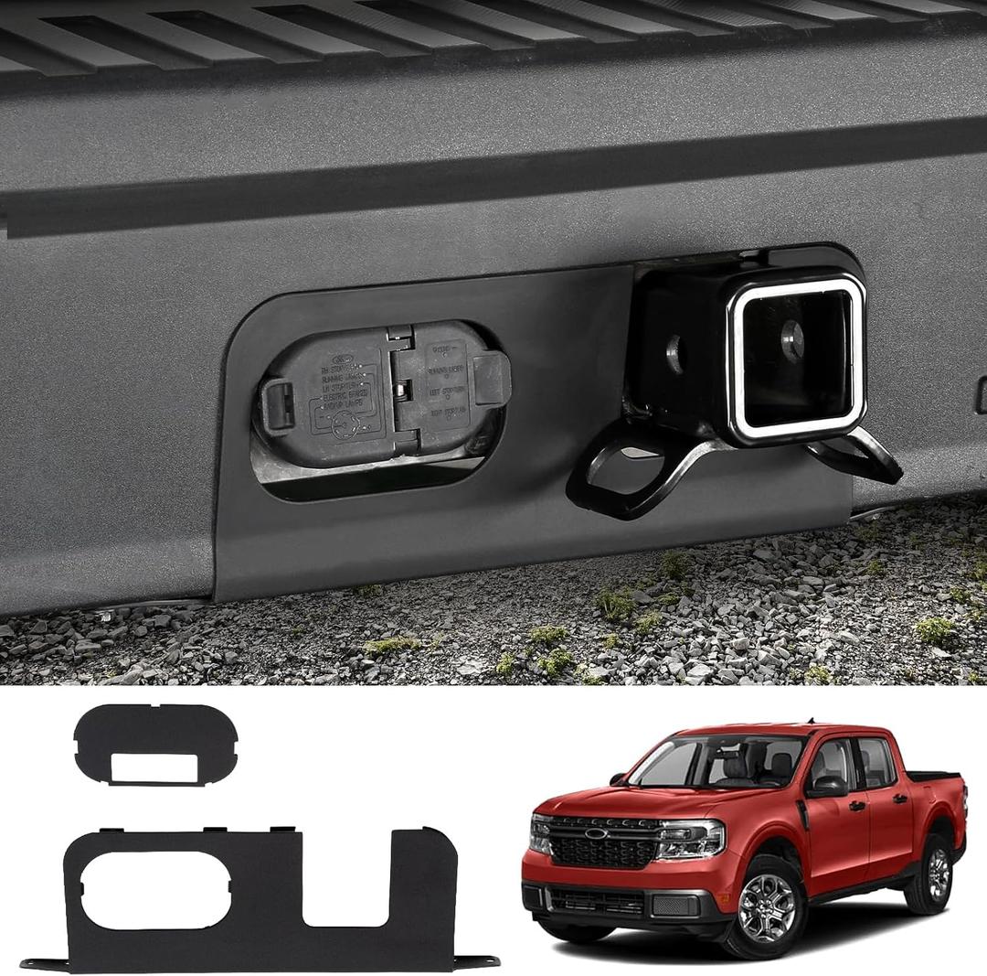 Mabett Rear Bumper Cover Plate for 2022-2025 Ford Maverick Accessories, Hitch Surround Cover Protection for Maverick with 4/7-Pin Connector Hitch (Not for Lobo)