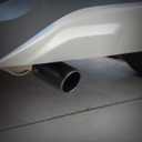 Black Exhaust tip - Fit 1.75 to 2.5 Inch Exhaust Tail Pipe Diameter- Black Coated Stainless Steel - Car Muffler Tips