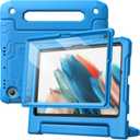 JETech Kids Case for Samsung Galaxy Tab A8 10.5-Inch 2022 (SM-X200/X205/X207) with Built-in Screen Protector, Shockproof Full-Body Handle Stand Tablet Protective Cover (Blue)