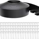 Landscape Edging 4 Inch Tall 80FT with 100Pcs Metal Spikes, Plastic Garden Edging Border Landscape Edging Border Lawn Edging for Landscaping, Flower Bed, Yard