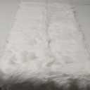 White Faux Fur Runner Rug 27" x 60"Faux Sheepskin Rug for Bedroom Fluffy Fuzzy Furry Bedside Rugs Shaggy Plush Washbale Rectangle
