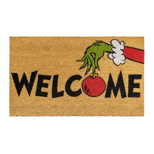 Gertmenian The Grinch Coir Doormat - 2x3 Welcome Mat (2-Pack), Ideal for High Traffic Areas in Front Door, Garage, Entryway - The Grinch Welcome/Merry Grinchmas, 19594