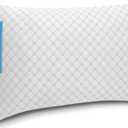 OAISZ Shredded Memory Foam Pillow, Queen Size Cooling Adjustable Firm Bed Pillow for Sleeping, Washable Removable Cover, Ideal for Side, Back & Stomach Sleepers (Queen (1 Pack), White)