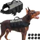Tactical Weighted Dog Training Vest with Removable/Adjustable Weight Blocks,Designed for Strength Training and Physical Conditioning, While Providing a Calming Effect, M/L