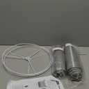 Drum Lamp Shades for Table Lamps 12" Top x 12" Bottom x 8" High Linen Lampshade Set of 2 Gray Lamp Shade with E27 to E26/E14 Adapters for Floor Lamps Bedside Lamps, Gray, Assembly Required