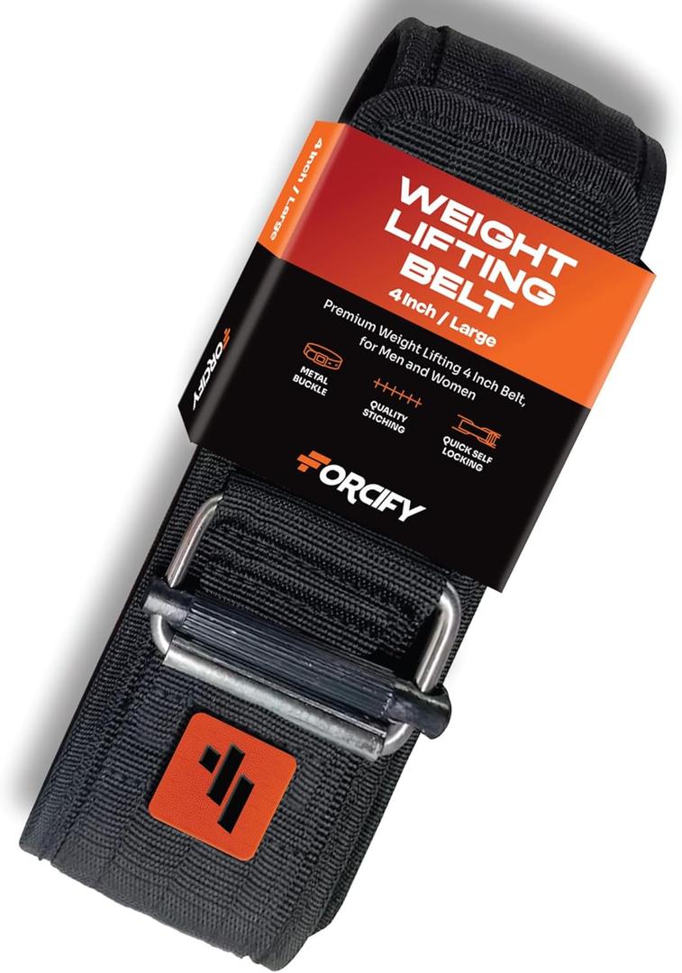Belt Squat Weightlifting Belt 59.8" x 4" Adjustable Nylon Gym Belt with Metal Buckle Lifting Support for Men and Women