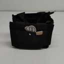 Small Canvas Tote Bag with Zipper, Canvas Multi-Pocket Crossbody Bag Purse Top Handle Satchel Handbags (Black)