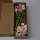 Floroom Ranunculus Artificial Flowers 18 Pcs Blush Faux Silk Mini Ranunculus Bulk Fake Wedding Filler Flowers for DIY Pink Bouquets, Centerpieces, Bridal Shower Decorations & Arrangements