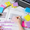 (36 Pack) Sticky Notes 3x3 in Post, 9 Bright Colors Self-Stick Note Pads it, Strong Adhesive, Easy to Post for Home, Office, Notebook