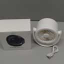 MORECORE Desk Fans for Bedroom, Strong Airflow Turbo Quiet Small USB Fan, 17hrs Running, 360 Rotate & 5 Speeds, 4000mAh Battery Operated Portable Fan with LED Display for Home Office Desktop-White