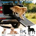 Ashfield & Harkness: Felt Dog Ramp - 63 x17, Black, Foldable & Portable, Metal Frame, Non-Slip, Stairs Alternative for Car-SUV-Truck, Pets 250lbs Cap