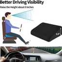 HOMBYS High Density Foam Car Seat Cushions for Short People,Car Booster Seat for Short Drivers,Ultra Thick Adult Booster Seat for Car Driving,Wedge Seat Cushion 6" Thickness,Black Mesh Cover