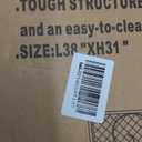 GTPBAO Charcoal Fire Mesh Screen Curtain, Single Panel Fireplace Screen Flat for Log Wood Burner/Flame Furnace, Black 96×76cm