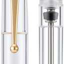 Asvine V126 Vacuum Filling Fountain Pen, Clear Demonstrator Acrylic Stub Nib 1.1mm Calligraphy Art Drawing with Case Set