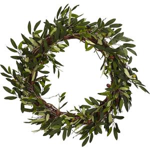 Nearly Natural 20in. Artificial Olive Wreath