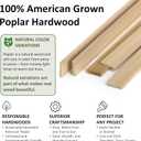 Poplar Wood Strips 1/4" x 1" x 36", Pack of 5