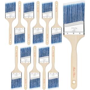 Bates 3-Inch Angle Paint Brushes (12 Pack) - Treated Wood Handle, Perfect for Walls & Furniture