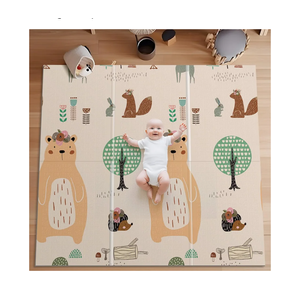 UANLAUO Foldable Baby Play Mat for Babies 6-12 Months, Foam Playmat for Floor 59 x59 Babies Kids Play Mat - Reversible Lightweight Easy Storage and Travel, Waterproof Activity Playmats for Toddlers