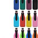 10 Pack Beer Bottle Cooler Sleeves Keep Drink Cold Zip-up Extra Thick Neoprene Insulated Sleeve Cover with Bottle Opener.