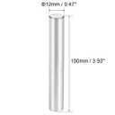 Uxcell 12 x 100mm(Approx 15/32") Dowel Pin 304 Stainless Steel Wood Bunk Bed Dowel Pins Shelf Pegs Support Shelves 2Pcs