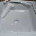 Bathroom Vessel Sink 14.8 Inch Top Mount Bathroom Sink Square, White Vessel Sink for Bathroom, Countertop Sink for Cabinet Lavatory Vanity, Porcelain, CBS134, 14.75'' X 14.75''