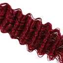 99j Human Hair Bundles Burgundy Deep Wave Bundle Mixed Length 3 Bundles 22 24 26 Inch CnumGunm Brazilian Virgin Remy Hair Extensions