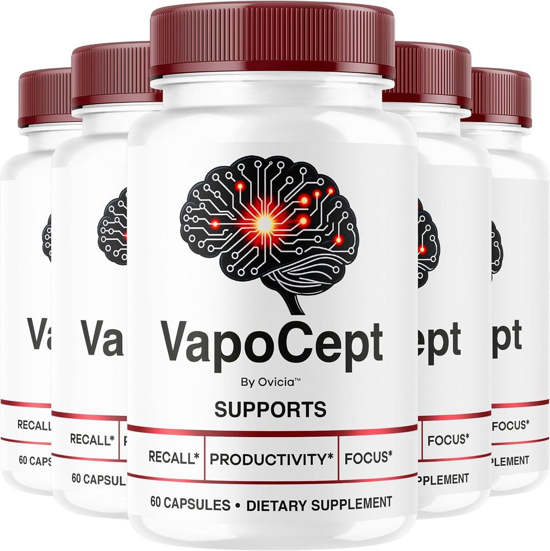 (5 Pack) VapoCept Capsules - Official Vapocept Advanced Formula with All Natural Ingredients, Premium Pills Maximum Strength for Wellness & Overall Health Support, 300 Capsules for 5 Months, EXP 04/2028